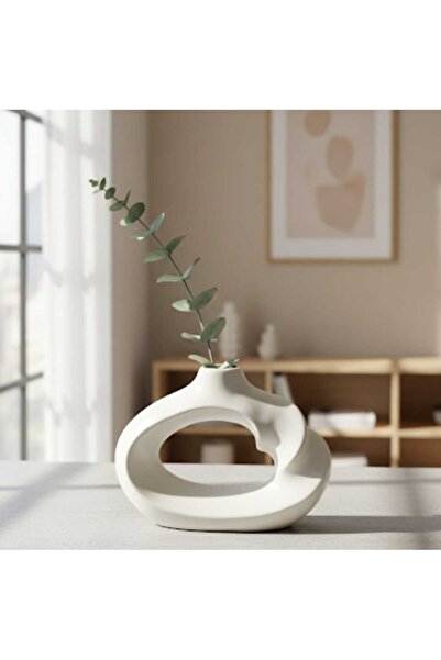 GIFT 6 قطع فازة ورد بلون ابيض