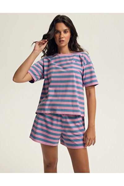 Bloovii Set pijama pentru femei, format din două piese, tricou și pantaloni s...