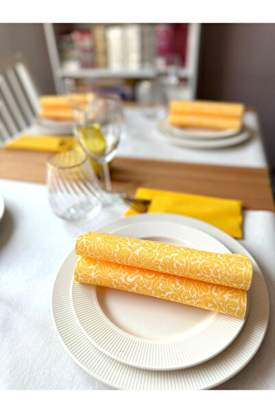 Mank Șervețele de masă festive Spanlin - Denice (galben) / 40 x 40 cm / 30 buc