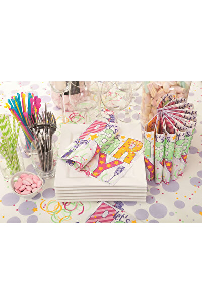 Mank Șervețele de masă festive Linclass - Hai să petrecem / 40 x 40 cm / 50 buc