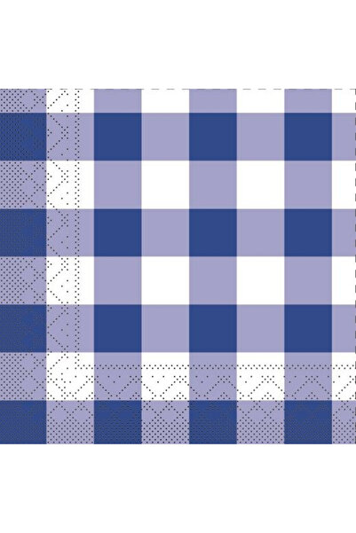 Mank Șervețele de masă - Tissue Karo (carouri albastre) / 25 x 25 cm / 250 buc