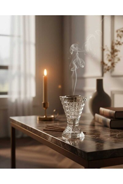 GIFT 6 قطع مبخره زجاجيه براس دهبي