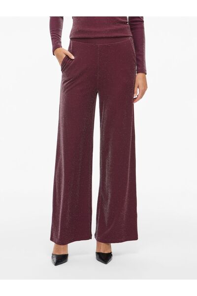 VILA Hose mit weitem Bein VIELEINAS High Waist