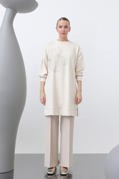 Puane Women's 10627 Tunic with Embroidered Garni Detail on the Front