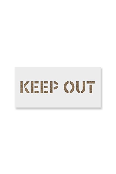 Maxrom Sablon Perete vopsire, tencuiala 0.7mm Keep Out Sign Refolosibil, mode...