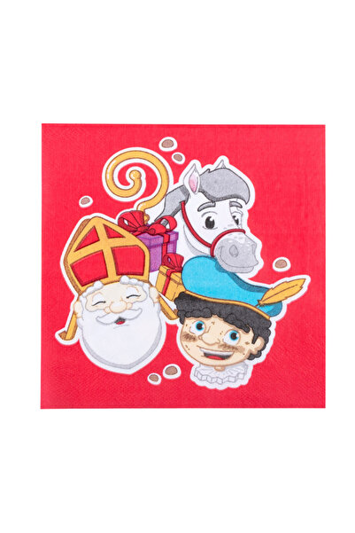 Mank 3-слойни салфетки от кърпи - Свети Николай, 33 x 33 см, 20 бр.