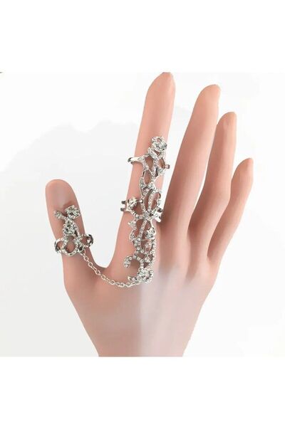 Shiklik أظهري أناقتك بخاتم فولاذي نسائي أنيق مرصع بالأحجار الكريمة