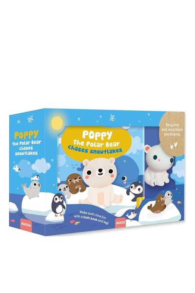 Auzou Books الخشخاش الدب القطبي يطارد رقاقات الثلج