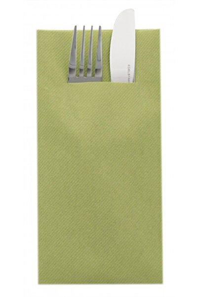 Mank Șervețele cu BUZUNAR pentru tacâmuri - Linclass Olive (Verde măslin) / 4...