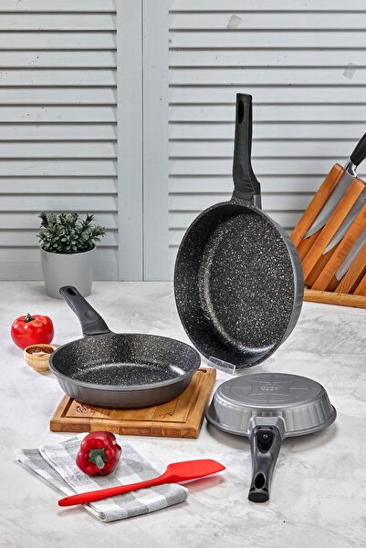 Cooker 3-Piece Cast Granite Pan Set (20–24–28 cm)