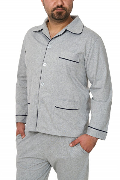 Centini Cotton pajamas with buttons, Bernard, light gray