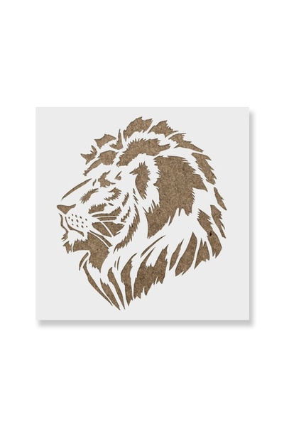 Maxrom Sablon Perete vopsire, tencuiala 0.7mm Cap de Leu model MXSP7420, 600 x 600 mm