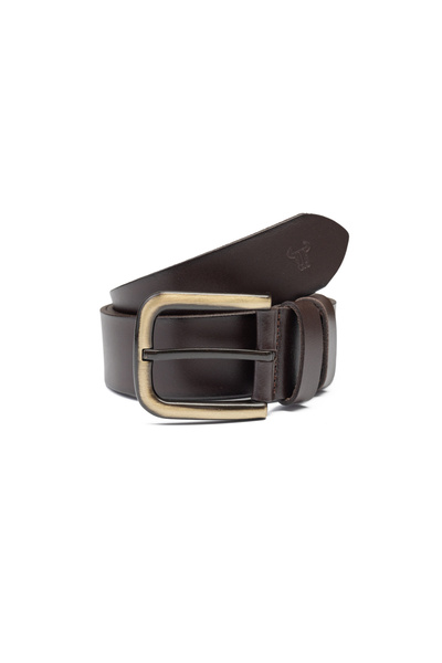 Toro Nero Men's Leather Belt Brown Modern - ToroNero