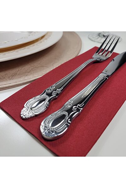 Mank Șervețele Linclass de calitate superioară, vișiniu/vișiniu, 40x40 cm, pl...