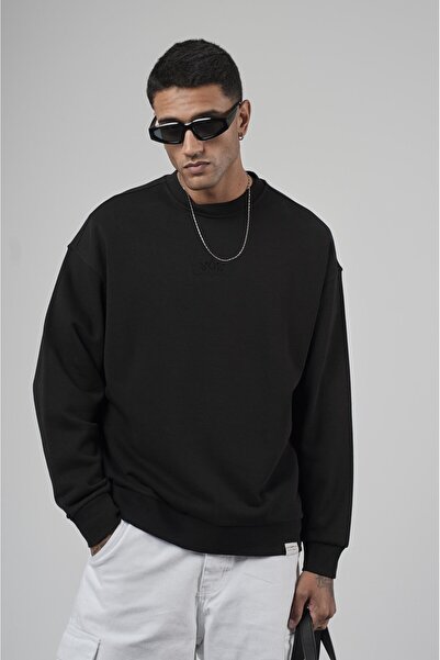 king brich Crew Neck Logo Oversize Fit Men's Sweatshirt