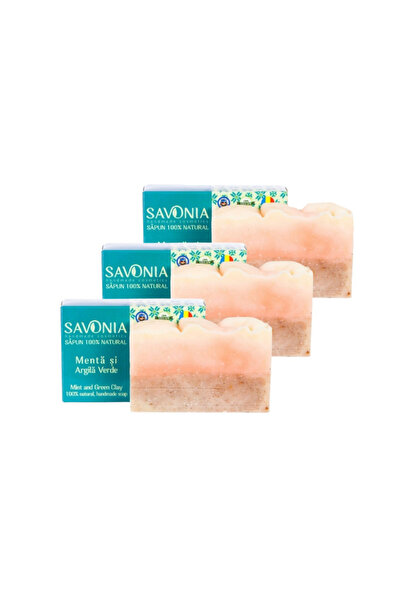 Savonia Set of 3 - Mint Soap and Green Clay,