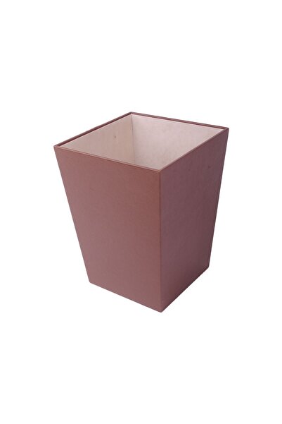 Makroofis Leather Covered Table Top Office Trash Can |   Stylish and Decorative Small Trash Can – 10 Colors