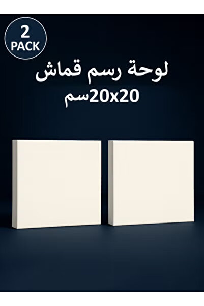 Taimi 20x20 cm Pre-Stretched Cotton Canvas – 2pcs for Acrylic & Oil Painting