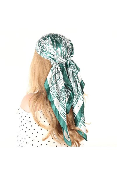 Pursehuit Πράσινο τετράγωνο κασκόλ με στάμπα, Reimar C1