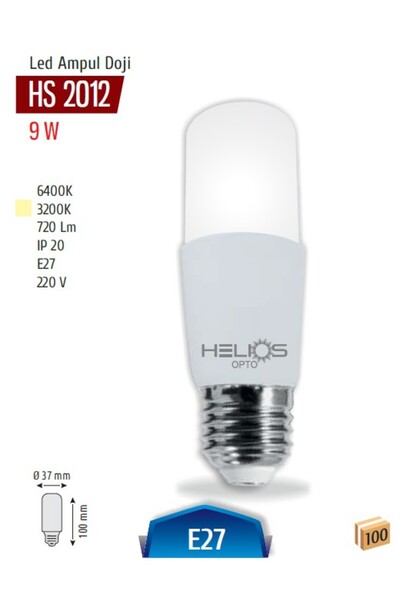 Helios : Led Ampul, 9W, 6500K Beyaz Işık (HS 2012)