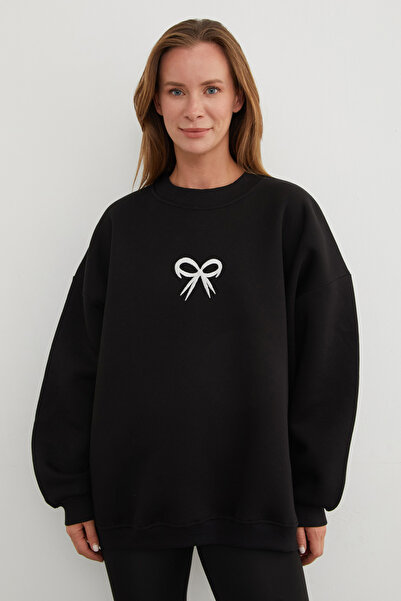 Fulla Moda 3-нишка лента, бродирана, прекалено голяма блуза