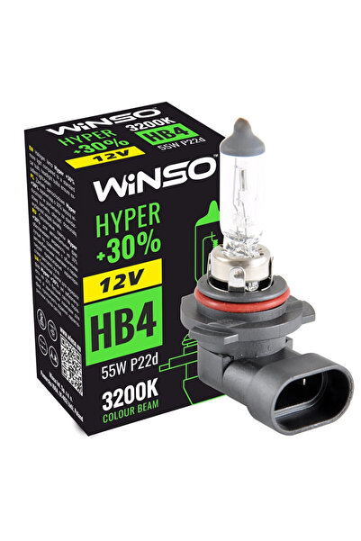Winso Bec Halogen Hyper +30% HB4 - 12V, 55W P22d 3200K
