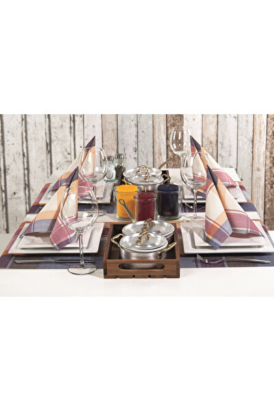 Mank Șervețele festive Linclass - Marc (bordeaux/albastru) / 40 x 40 cm / 50 buc