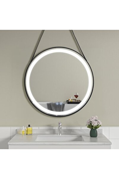 OPTIM DEKO Oglindă de baie premium cu iluminare LED, control tactil, ramă nea...