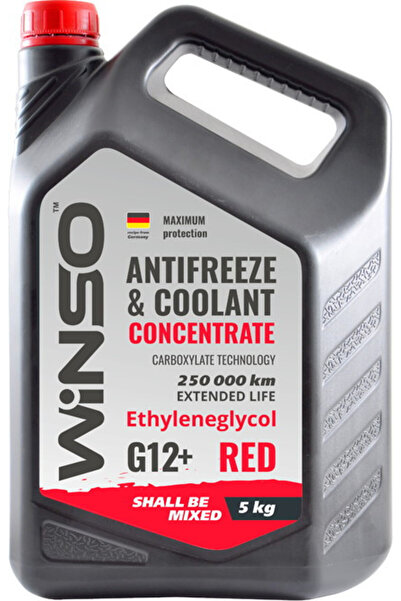 Winso Antigel Red G12+ Rosu concentrat 5L pentru Fiat, Jaguar, Seat, Peugeot,...