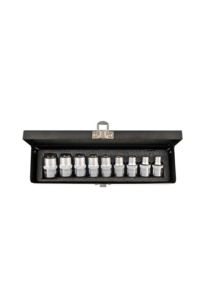 yato - 9-piece socket wrench set E10-E24 CRV
