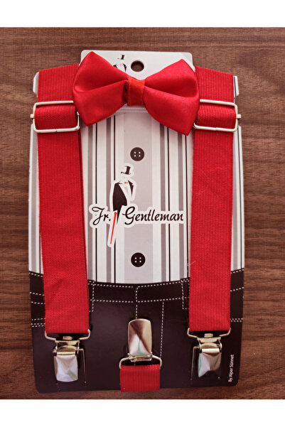 Jasminya Erkek Çocuk Kırmızı Papyon Seti