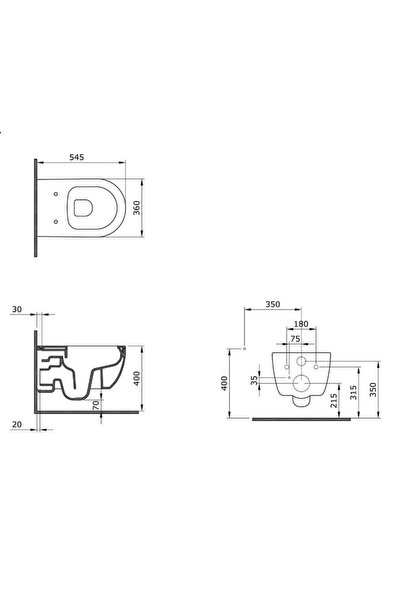 Bocchi V-Tondo Rimless Asma Klozet Yasemin Kapaksız 1416-007-0128