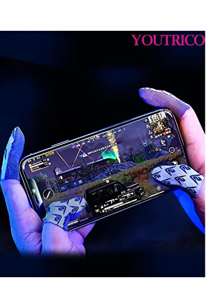 Youtrico E-sports Mobile Gaming Finger Gloves Ultra Conductive Carbon Fiber Fabric 1 Pair