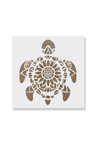 Maxrom Sablon Perete vopsire, tencuiala 0.7mm Țestoasă Mandala model MXSP7402...