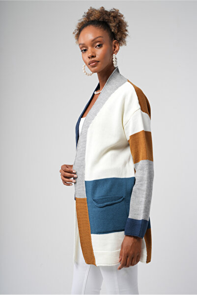 Hopoi Cardigan color block pentru femei