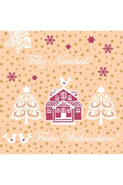 Mank Șervețele de masă festive Linclass pentru Crăciun - Ella (portocaliu pas...