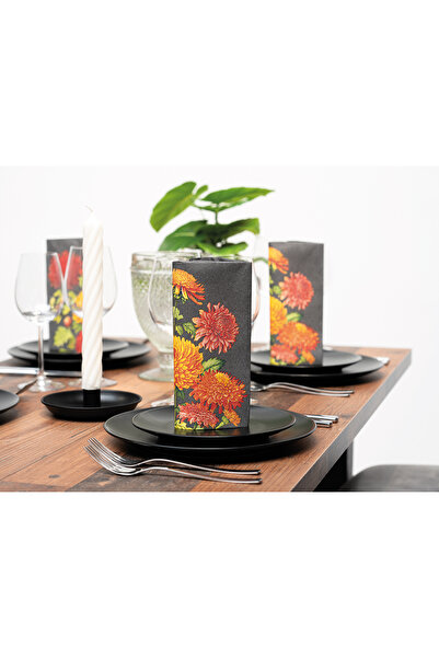 Mank Șervețele de masă festive Linclass - Amara (flori de toamnă) / 40 x 40 c...