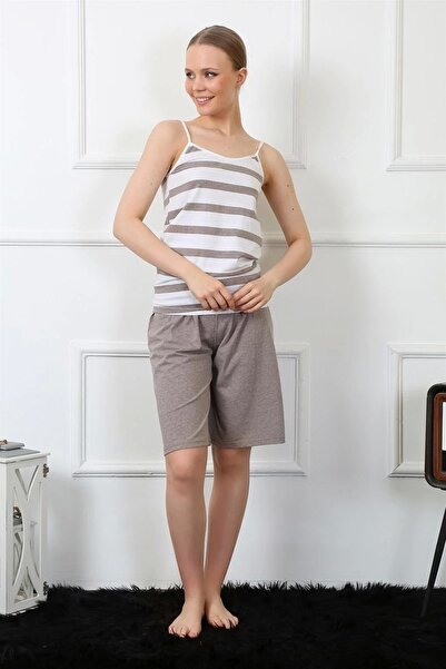 Beruflic طقم كابري نسائي من Under Moda بحزام من الفرو