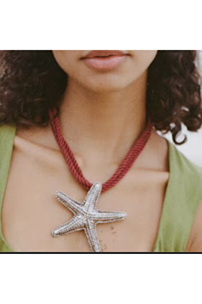 BEREN KILIÇ Star Motif Twisted String Necklace 50 cm Gift for a Friend or Lover
