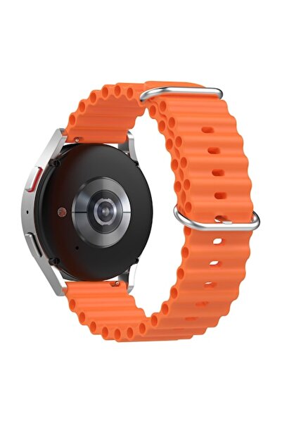 General Store Curea de ceas din silicon, compatibilă cu Huawei, Samsung, Fossil, Casio - portocalie