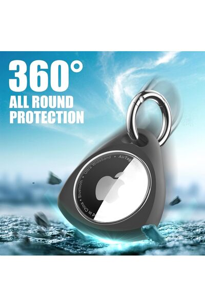 Generic iFalarila 2 Pack Waterproof Case for Airtag Holder, 360° Protective Keyring Holder, Shockproof, Ant