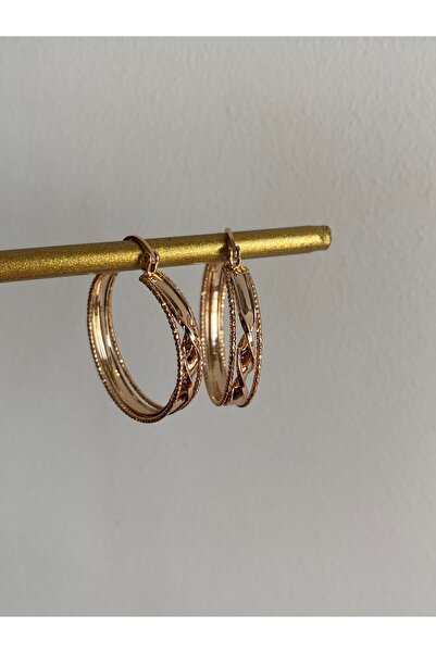 Owentis Çelik Rose Gold Halka Owgly Küpe -kararma yapmaz-