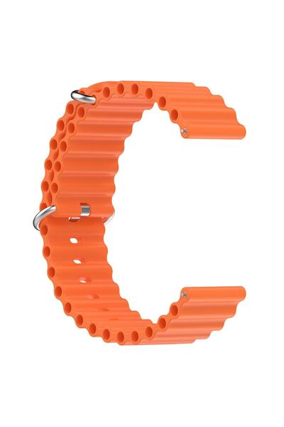 General Store Curea de ceas din silicon, compatibilă cu Huawei, Samsung, Fossil, Casio - portocalie