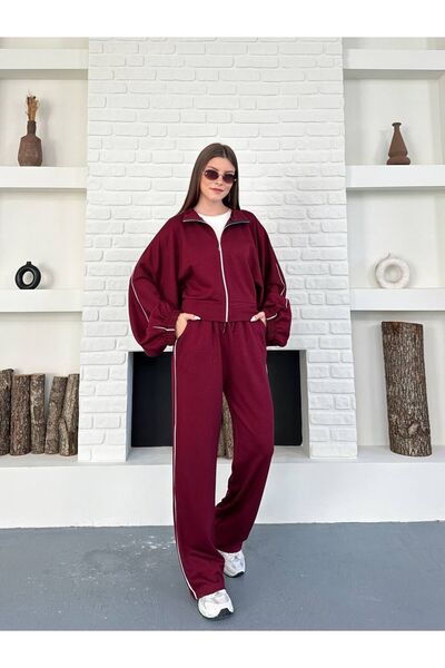 b buhari bykoc Stripe Detailed Parachute Sleeve Tracksuit Set