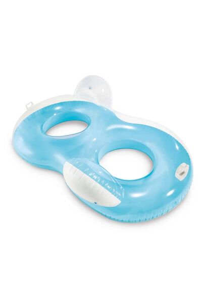 Intex Intex double swimming ring, PVC material, 2 strong handles, maximum load 160 kg, 198 x 117 cm,...