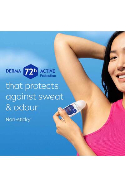 NIVEA ديرما كونترول رول أون، حمض الهيالورونيك النقي + فيتامين سي، لون طبيعي، 50 مل