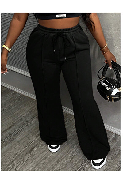 BERYY MODA Μαύρο φαρδύ μπατάλ μεγάλου μεγέθους αθλητικά ρούχα Ποιότητα Loose ...