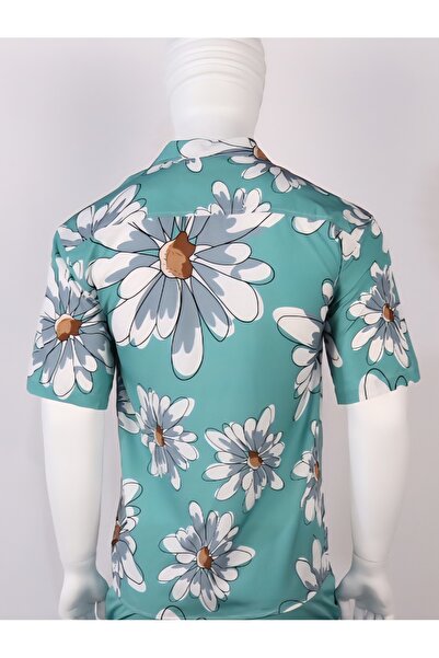 Red Planet Oversized Men’s Shorts Set with Modern Print