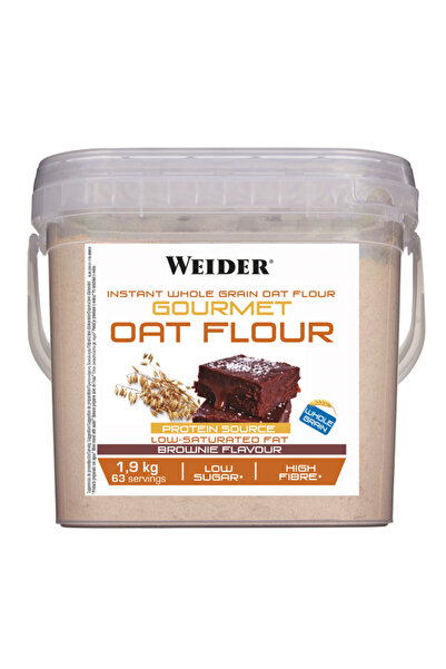 Weider Făină integrală de ovăz, Weider, 1,9 kg, aromă de brownie