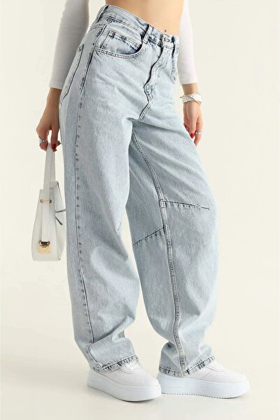 SHEVANE YENİ SEZON//YÜKSEK BEL//BAGGY JEANS//ARKA TOKA DETAYLI//KADIN KOT PANTOLON